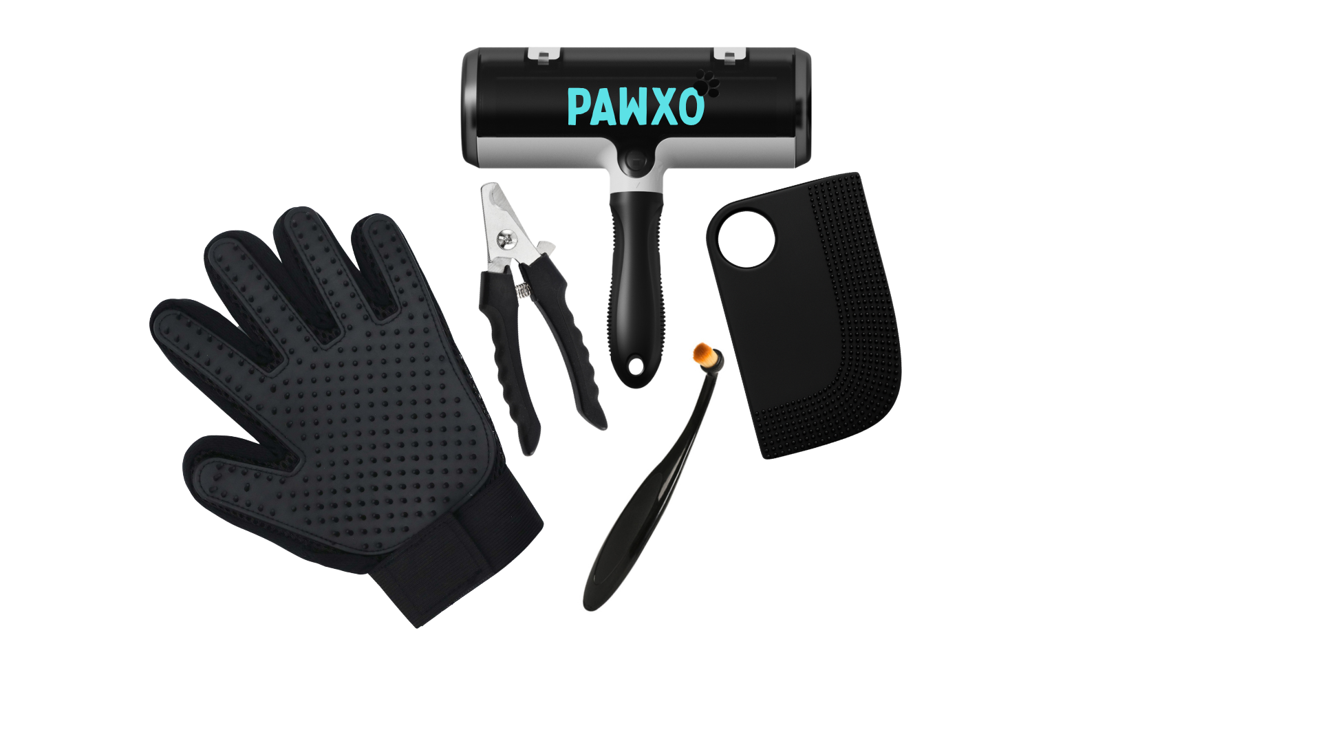 5-Piece Professional Pet Grooming Kit: Self-Cleaning Slicker Brush, Nail Clipper, Dematting Rake, and Deshedding Glove